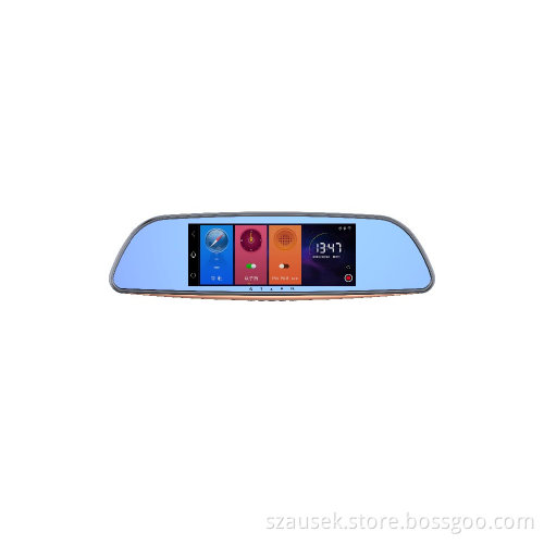 Latest 7.0 inch big view dual lens full hd 1080p mirror car camera rearview with night vision and g-sensor function